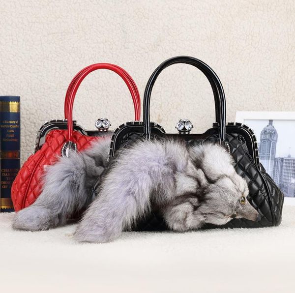 

hairy women's bag rhinestone leisure clip handbag shoulder messenger bags