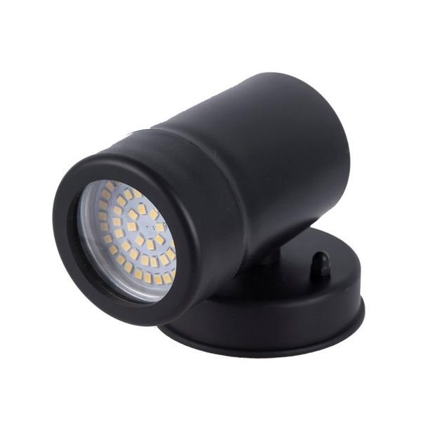 

wall lamps black plastic led light down 5w warm white or gu10 holder lamp