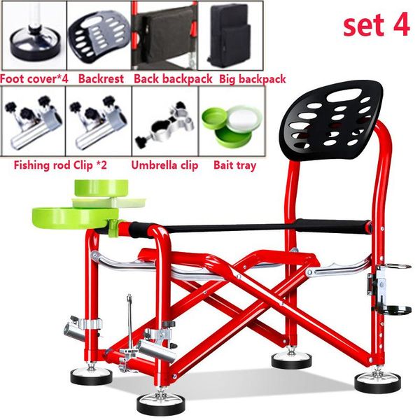 

aluminium alloy height adjustment anti sway fishing chair multifunctional portable folding stool supplies camp furniture