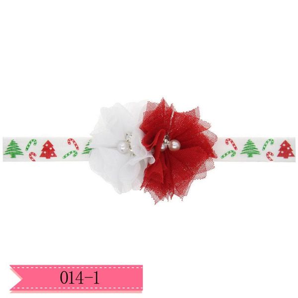 

hair accessories 1pcs 9x5.5cm christmas shabby flower bow baby girl soft elastic ribbon headband 014, Slivery;white