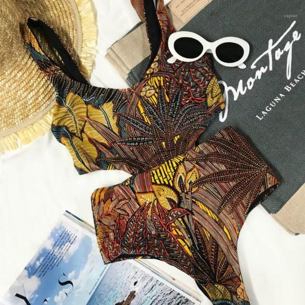 

women's swimwear 2021 retro feather printed bikinis set women maio feminino praia vintage swimsuit female beach wear suit, White;black