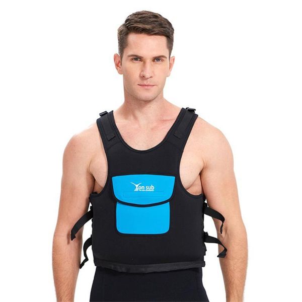 

adults life jacket neoprene smooth skin safety vest for water wakeboard swimming fishing boating kayak adjustable & buoy