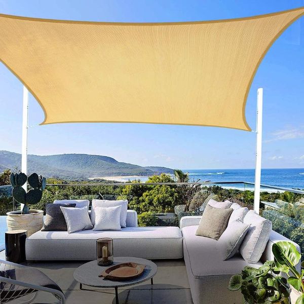 

shade waterproof anti-uv sunshade sail shelter net 2.5x2.5m outdoor garden patio car cover awning canopy camping tent