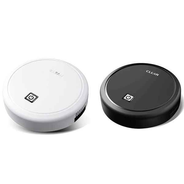

set automatic usb charging wireless sweeping robot vacuum cleaner cordless vaccum carpet robots, white & black cleaners
