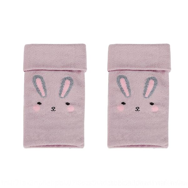 

zno8 female mittens autumn and winter double layer gloves thickened warm student writing korean version lovely male half finger  exposed w, Blue;gray