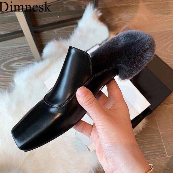 

square toe flat rex fur half slippers women soft patent leather furry shoes autumn outdoor leisure loafers lazy mules, Black