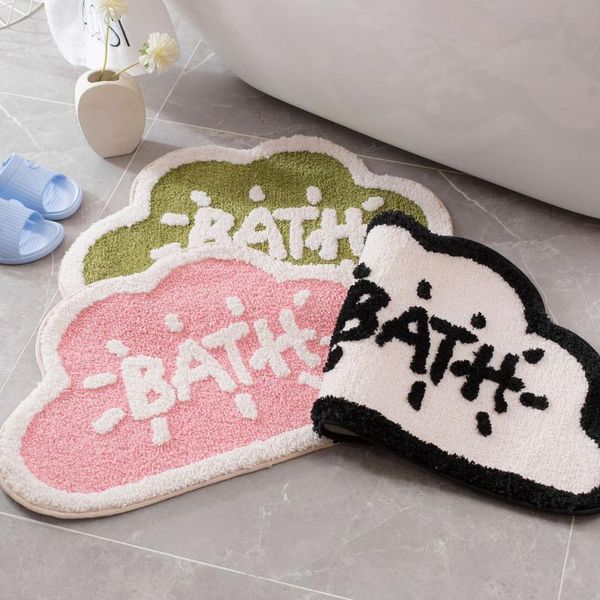 

thickened flocking cartoon door mat bathroom water absorption anti-slip doorway non-slip carpet household floor kitchen carpets