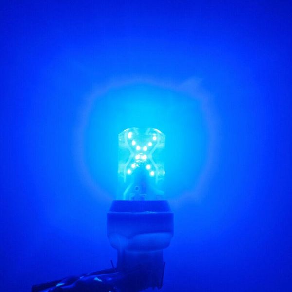 

car headlights pair led light dc12v blue cob 48smd 51*16mm 7443 t20 backup reverse