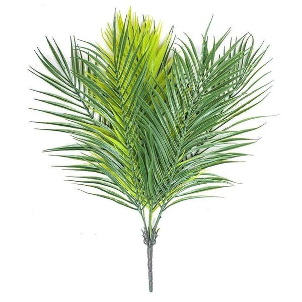 

artificial green leaf plastic plants tropical tree branch fake jungle home garden decor wedding decoration accessory decorative flowers & wr