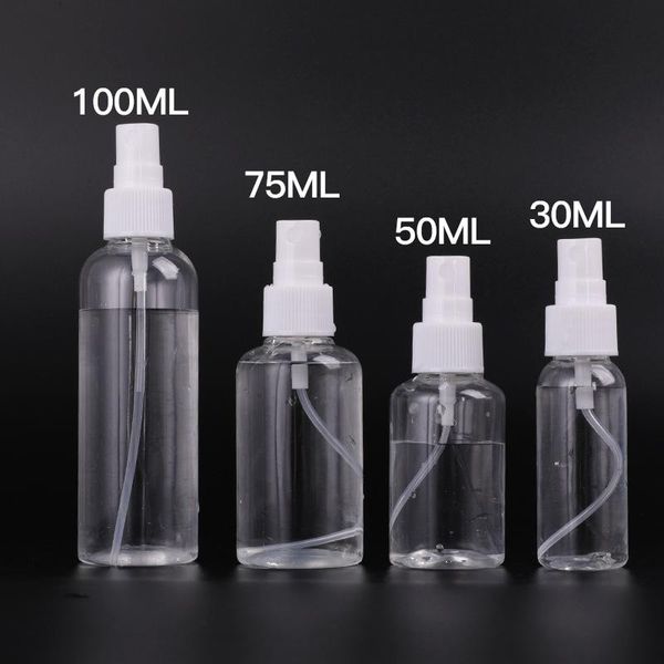 

30/50/75/100ml refillable bottles travel transparent plastic perfume bottle atomizer empty small spray mini cosmetic storage & jars