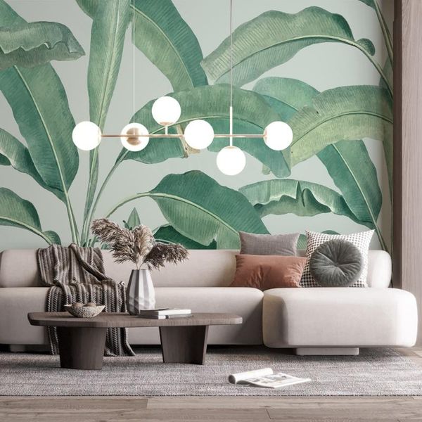 

wallpapers green plant panoramic po 3d wallpaper home decor scandinavian waterproof wall mural paper decoration for living room bedroom