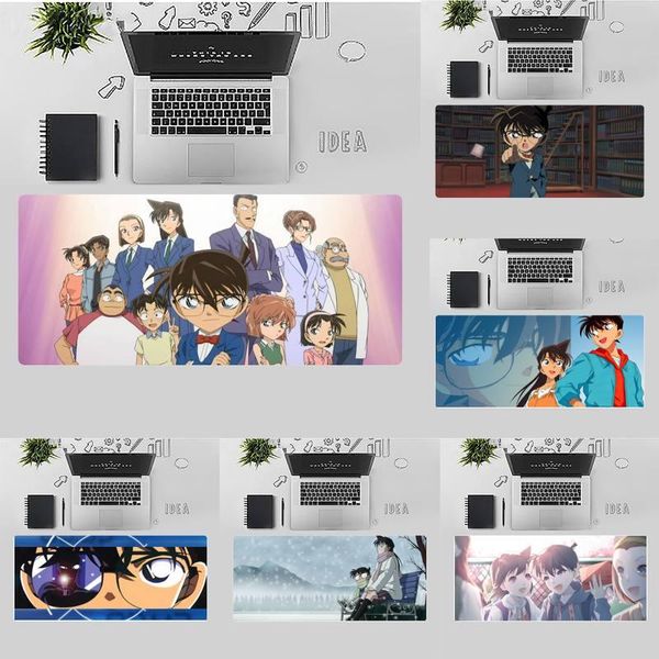 

mouse pads & wrist rests detective conan anime lapgaming mice mousepad desk table protect game office work mat pad non-slip cushion