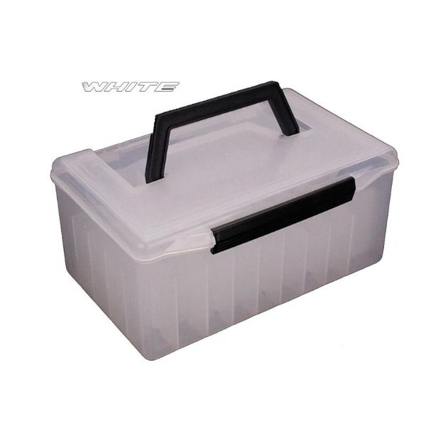 

1pc fishing tackle box lures lines bait hooks fish case tool accessories storage portable, large capacity water hole design