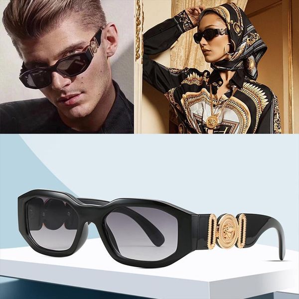 

brand sunglass for men designer conjoined square gradient lens mental sunglasses glasses fashion 10086, White;black