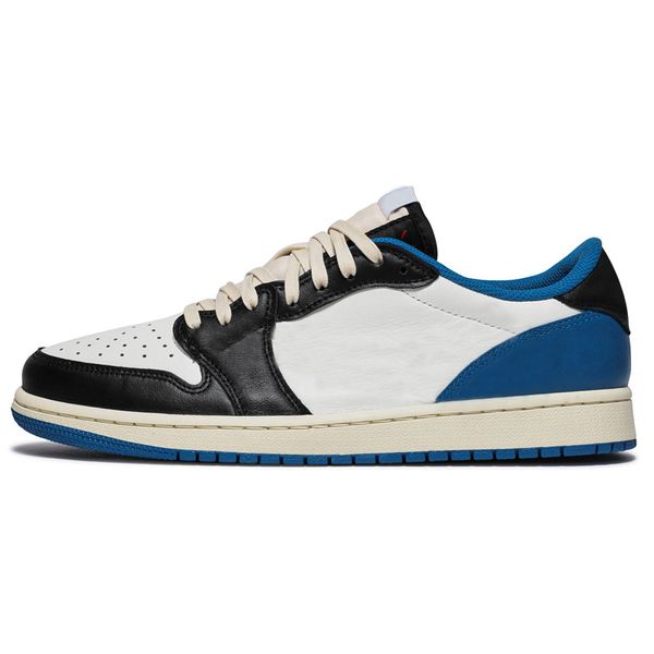 

designer jumpman 1 low unc basketball shoes 1s fragment university blue hyper royal wolf grey paris mens womens sneakers sports outd, Black