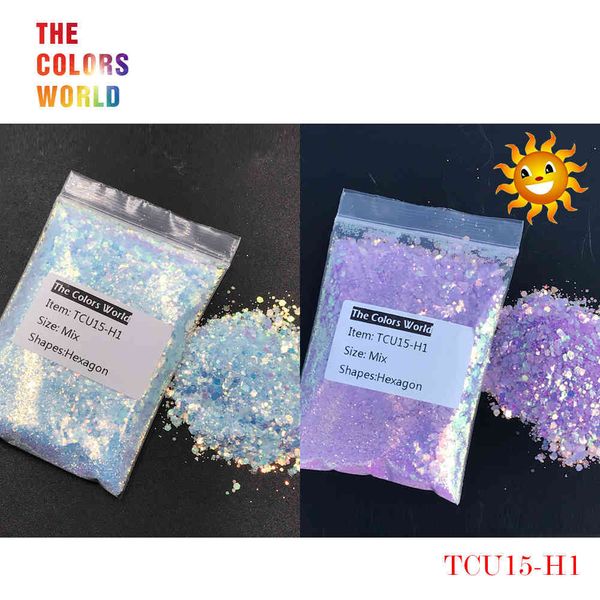 TCT-253 UV UV Light Mix Hexágono Shape S Glitter Decorações Prego Gel Maquiagem Face Tinta DIY Accessorie