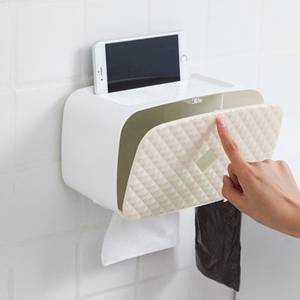 

tissue boxes & napkins bathroom paper towel dispenser wall mounted no-drilling holder toilet extraction