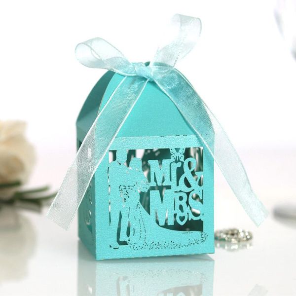 

gift wrap 20/50pcs blue/pink laser cut mr mrs favor gifts candy dragee boxes baby shower wedding favors and party supplies