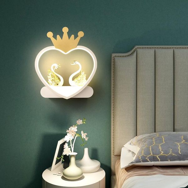 

polished paint simple and modern led wall lamp highly decorative children's room cartoon love eye care bedside