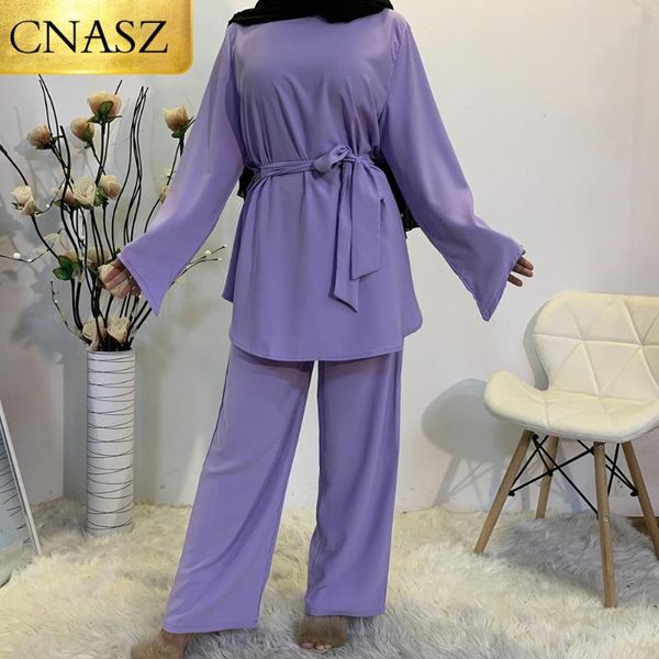 

ethnic clothing arrivals muslim woman and pants a set hight quality two peice for women islamic turkey clothes dubai fashion, Red