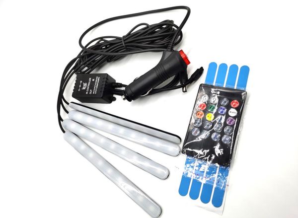 

strips car interior atmosphere light foot usb/cigarette lighter remote control app decorative led lamp strip