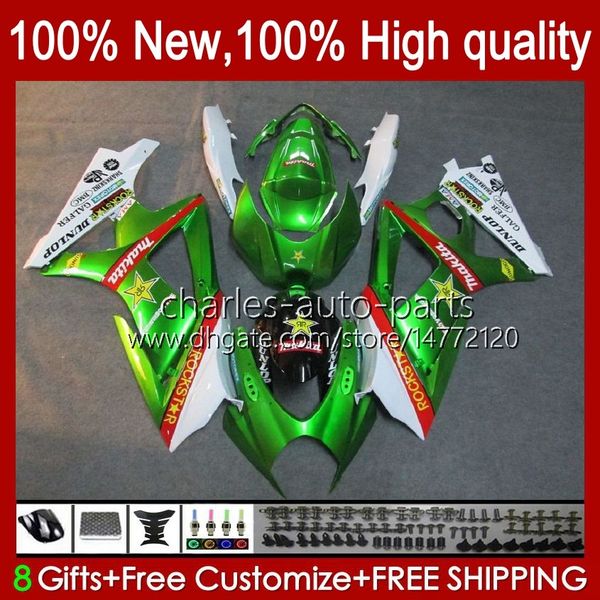 Corpo moto per carene SUZUKI GSX R1000 GSXR 1000 1000CC K7 07 08 48No.44 GSXR1000 GSXR-1000 GSXR1000CC 2007 2008 GSX-R1000 2007-2008 OEM carenatura verde chiaro caldo