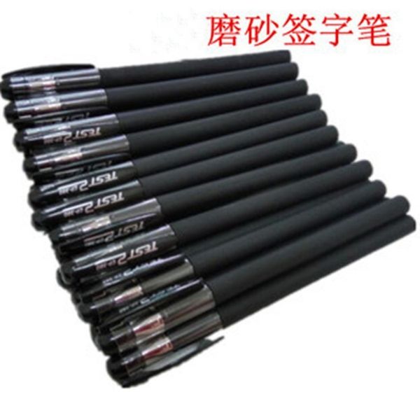 

matte black gel pen student exam busins signature be 0.5mm bullet head red water