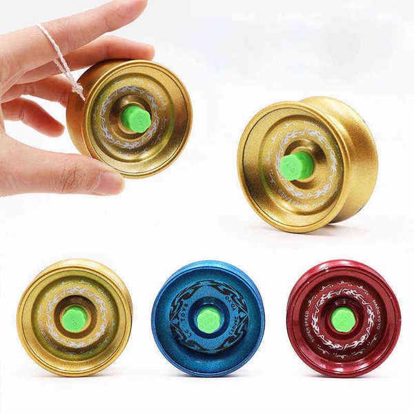 Profissional Yoyo Responsiva Liga de Alumínio de Alumínio de Alumínio Yoyo Torno Com String Spinning Estreito C Tamanho Bearing Toy Classic G1225