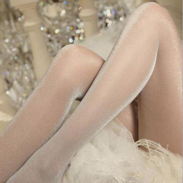 

socks & hosiery pantyhose tights stockings fashion silver color 1pc women girls female lady clothing thin solid shiny anti, Black;white