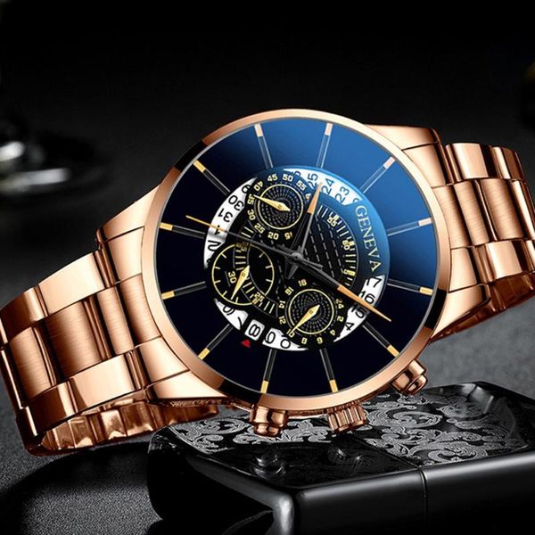 

wristwatches simple watches men 2021 luxury business brand relojes para hombre quartz round movement mechanical relogio, Slivery;brown