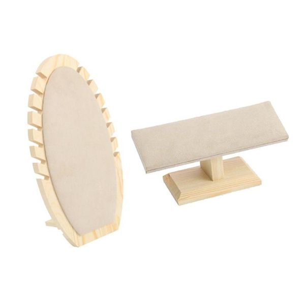 

jewelry pouches, bags wooden flame shape necklace chain display stand wedding party gift & bamboo bangle t-bar, Pink;blue