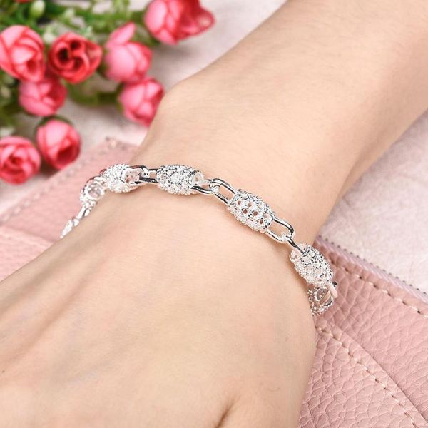 

charm bracelets 1 pcs female crystal beads bracelet women silver color for bridal wedding fine jewelry gift, Golden;silver