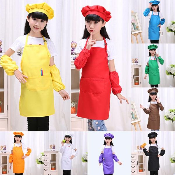 

aprons childrens apron front pocket bib kindergarten painting baking kids craft