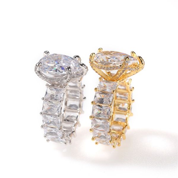 

big simulated diamond ring vintage fashion jewelry unique cocktail pear cut white z gemstones wedding engagement ring for women 92 t2, Slivery;golden