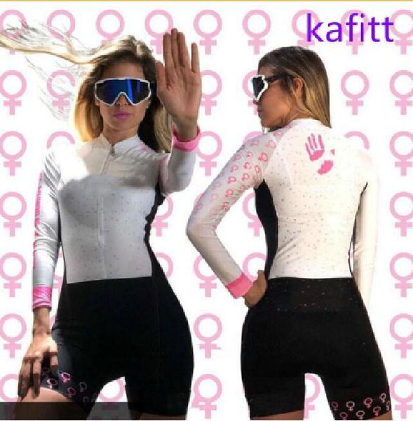 

cafete cycling wear suit women's long-sleeved shirt tight stretch jumpsuit sportswear white racing sets, Black;blue