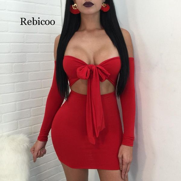 

summer dressees women off shoulder strapless ruched bow knot backless mini lady dress short sleeve bodycon bandage dresses casual, Black;gray