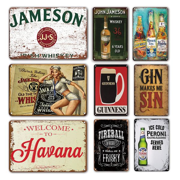 

rustic home decor tin sign vintage beer logo poster metal plate for irish pub bar industrial decoration new design wall plaques