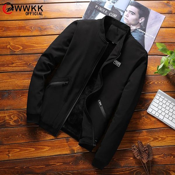 

men's jackets 2021 men bomber jacket thin slim long sleeve baseball windbreaker zipper male outwear brand clothing, Black;brown