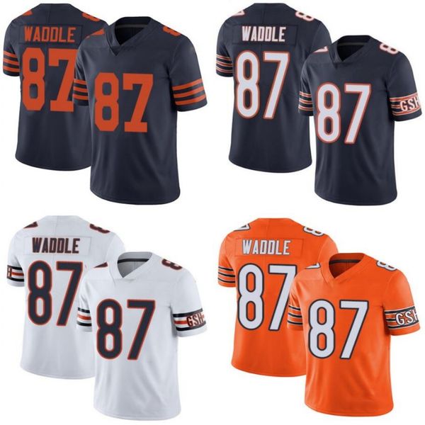 

chicago bears men #87 adam shaheen women youth limited rush jersey, Black;red