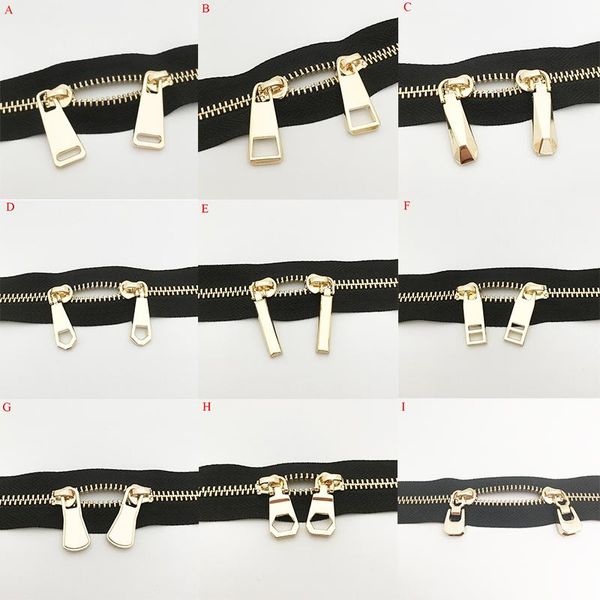 

bag parts & accessories 1 pcs #5 metal zipper slider head pull replacement repair kit garment diy zip fastenings fashion, Black