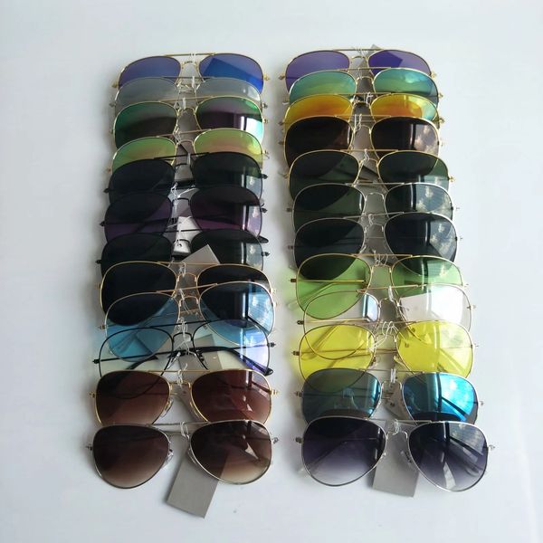 Классические женские солнцезащитные очки Pilot в металлическом каркасе, мужские солнцезащитные очки из смолы, защита глаз UV400, брендовые очки, оптовая продажа цветов