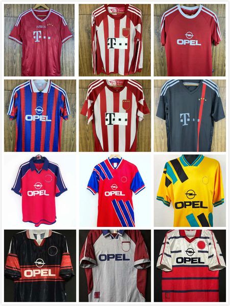 

91 93 95 97 98 99 bayern retro soccer jerseys 2000 2001 10 11 13 14 15 matthaus munich elber scholl football shirt effenberg pizarro klinsma, Black;yellow