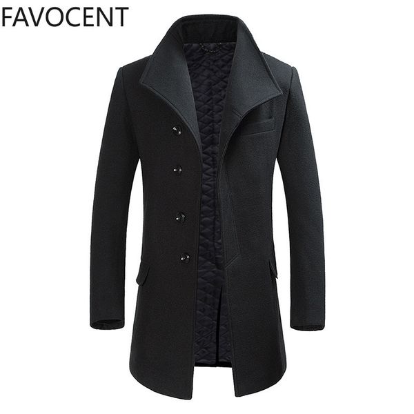 

men's suits & blazers wool coat mens long jacket thicken s man winter woolen male overcoat fashion trench casual nr5m, White;black