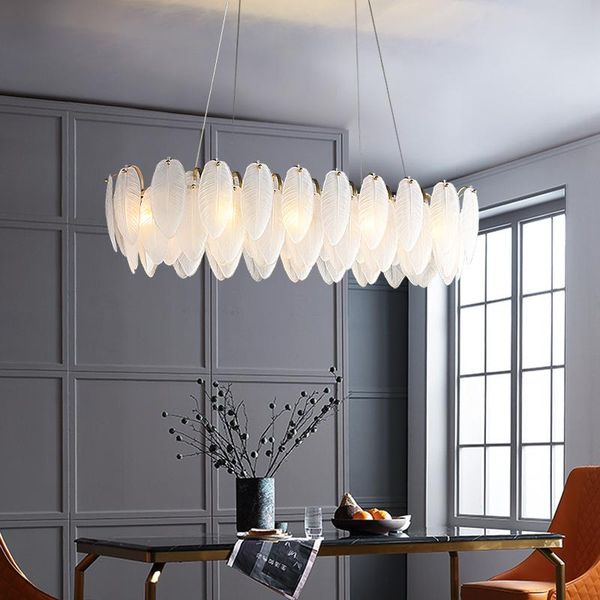 

chandeliers modern chandelier lighting living room decoration round white feather design glass light fixture bedroom dining hanglamp