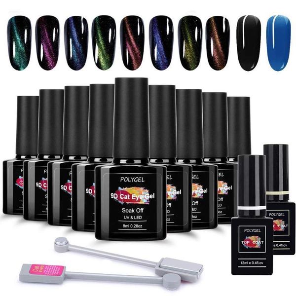 

cat eye gel nail polish bright chameleon magnetic magic art manicure set salon1