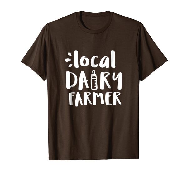 

funny breastfeeding tshirt nursing mom local dairy farmer, White;black