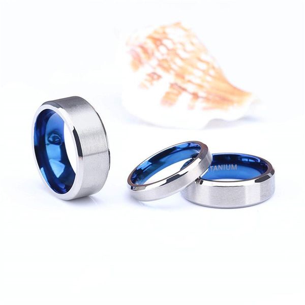 

wedding rings eamti 100% titanium ring for man 4/6/8/10mm silver color classic engagement jewelry band female male couple, Slivery;golden