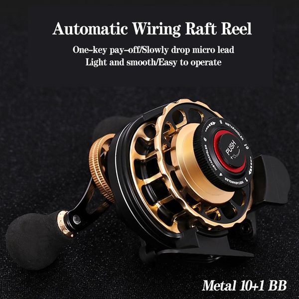 

baitcasting reels metal automatic cable reel ice ratio 3.6:1 trolling right/left hand ultralight sea fishing raft