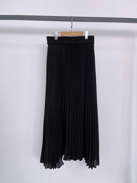

elastic a + waist casual loose skirt, Black;gray
