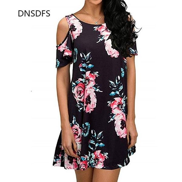 

casual dresses summer dress boho beach style short sundress women tunic pocket sleeve print off shoulder vestidos, Black;gray
